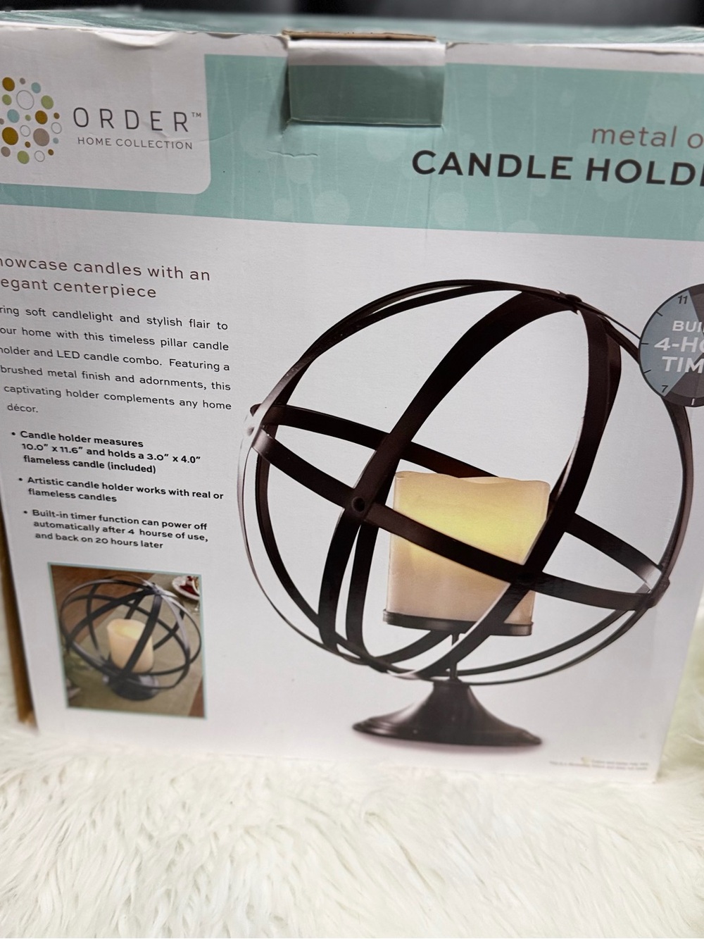 Metal Orbit Candle Holder